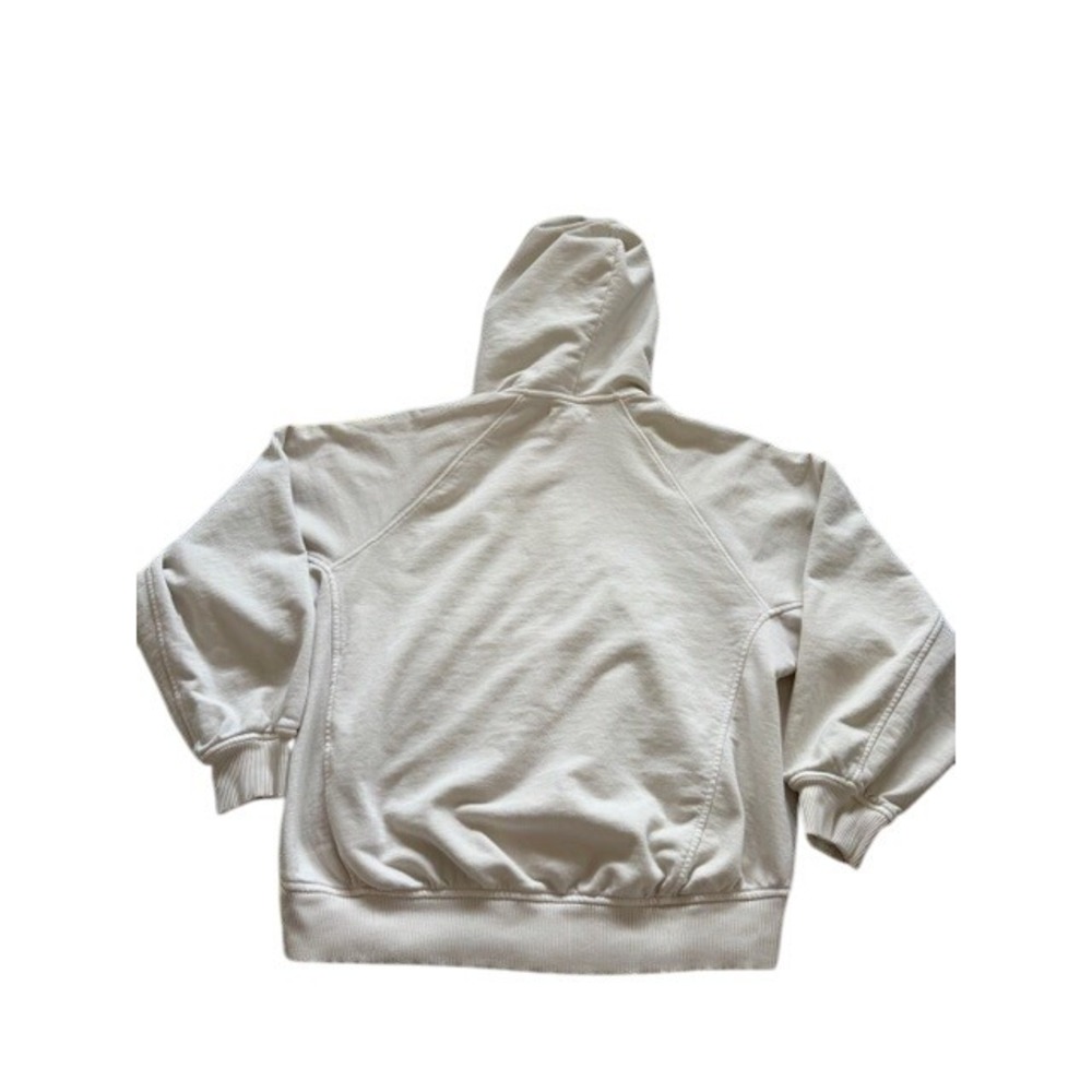 Madewell Beige Terry Relaxed Raglan-Sleeve Sweatshirt Hoodie NM342 Size M - Picture 3 of 6